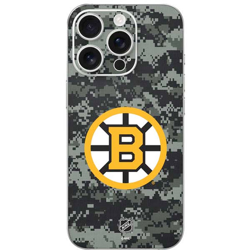 NHL Boston Bruins Camo iPhone 16 Pro Skin